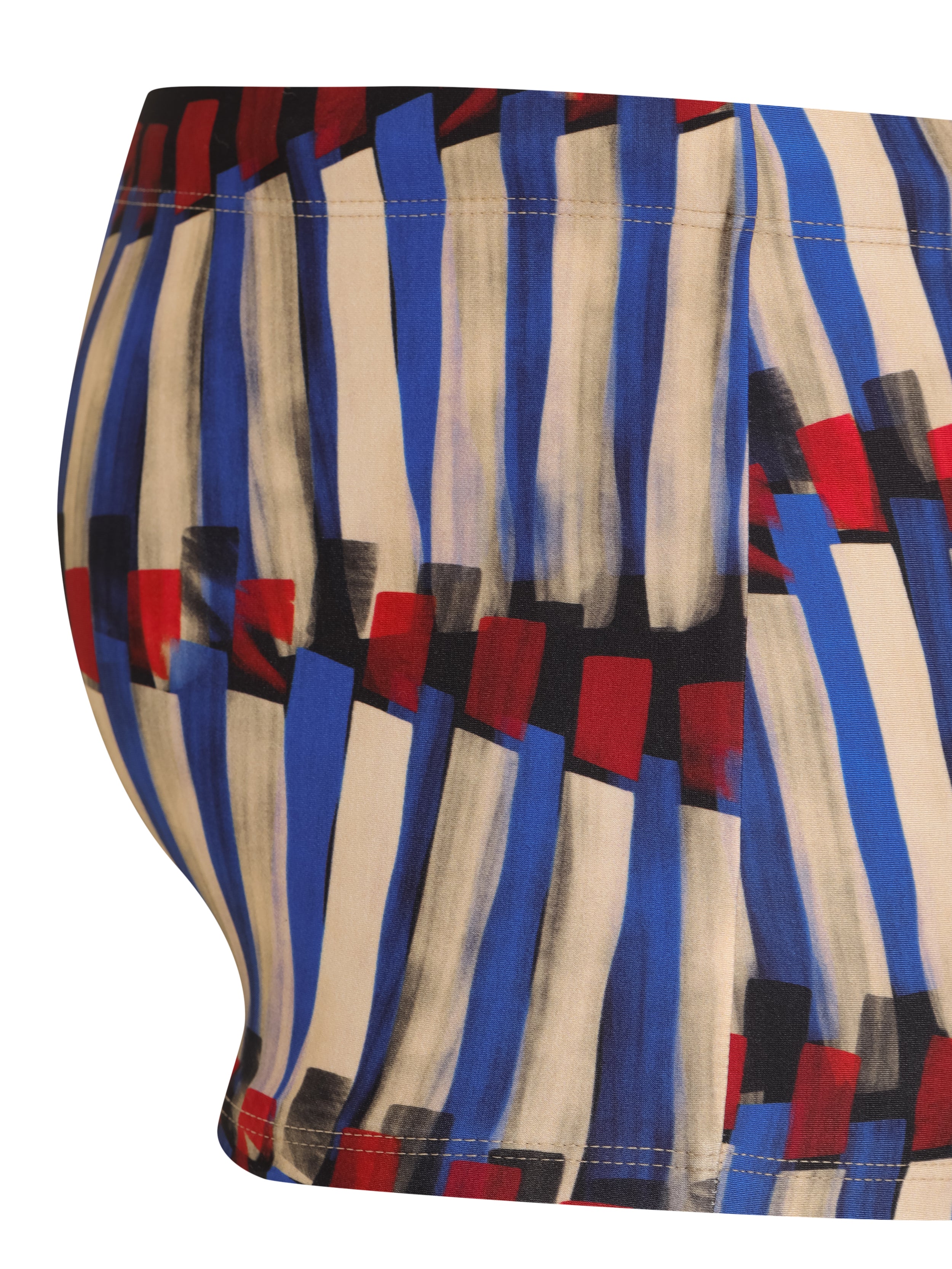 Tijuca Graphic-Print Striped 9-inch Sides Fitted Swimming Trunks