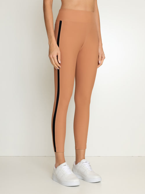 Athletica Nude with  Black Stripe Detailing High-Rise Legging