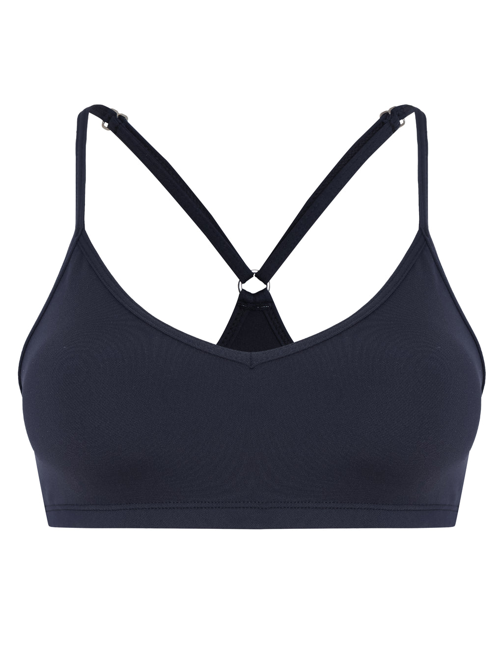 Nay Black Plain Bra Medium Support Sports Bra