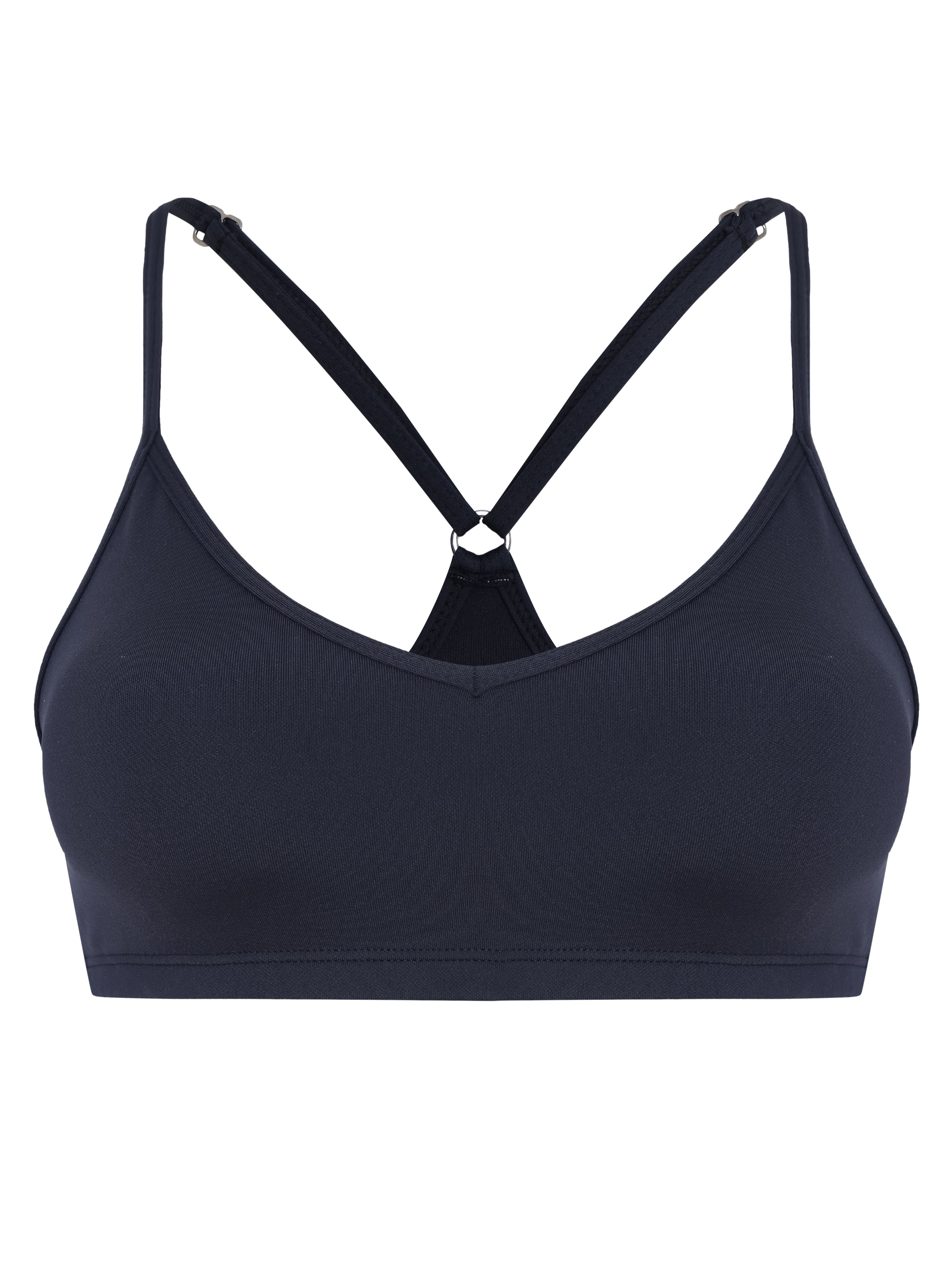 Nay Black Plain Bra Medium Support Sports Bra