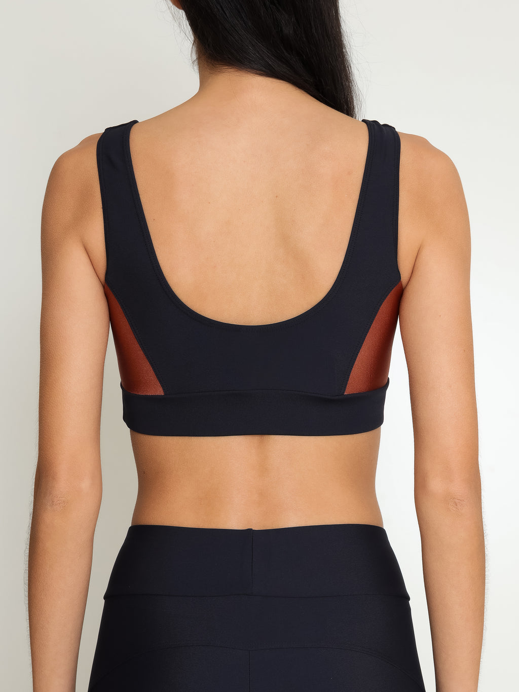 Flow Black Bronze High Support Sports Bra
