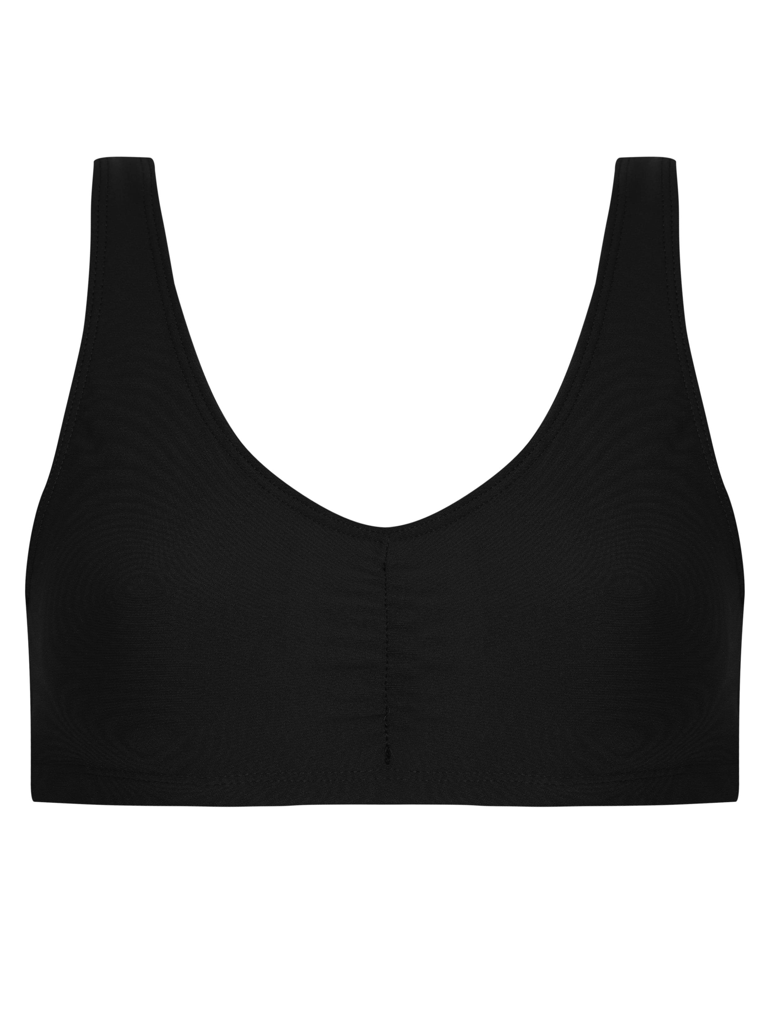 Kick Black Plain Sports Bra
