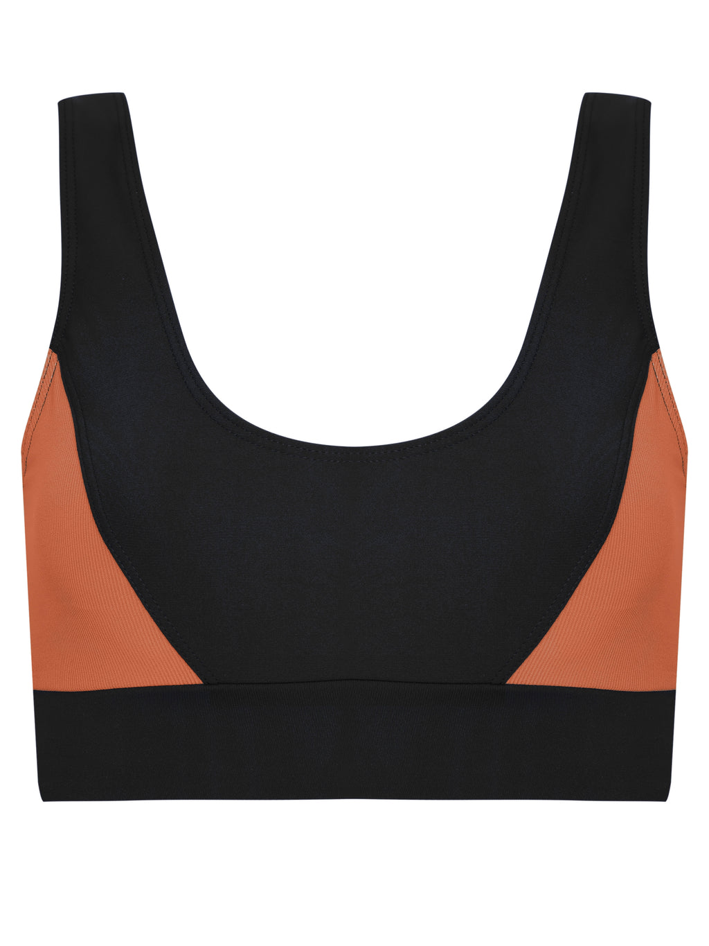 Flow Black  Cognac High Support Sports Bra