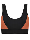 Flow Black  Cognac High Support Sports Bra
