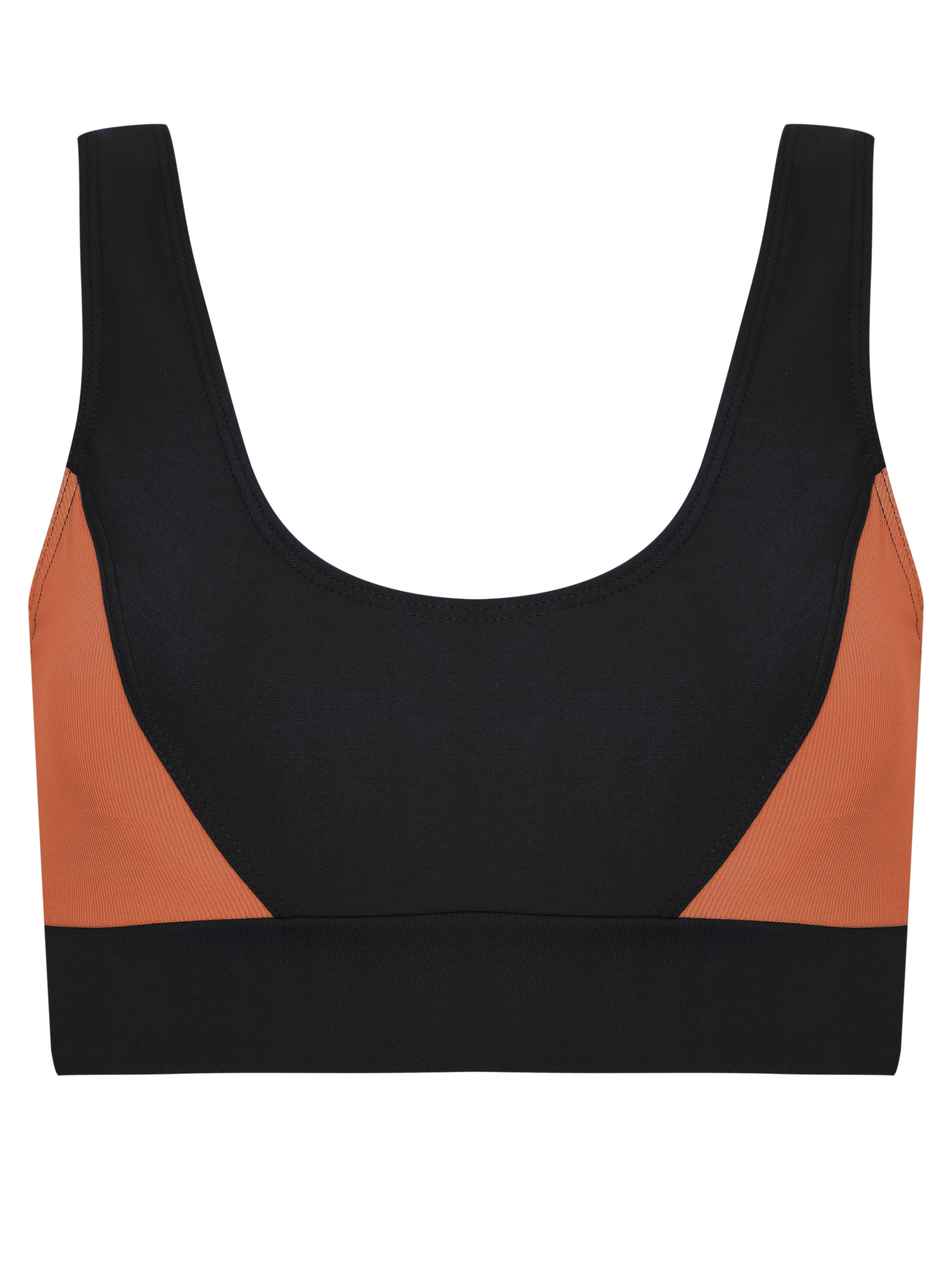 Flow Black  Cognac High Support Sports Bra