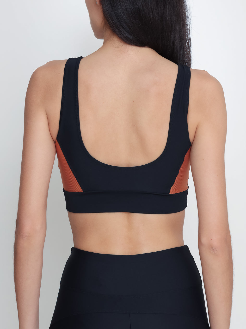 Flow Black  Cognac High Support Sports Bra