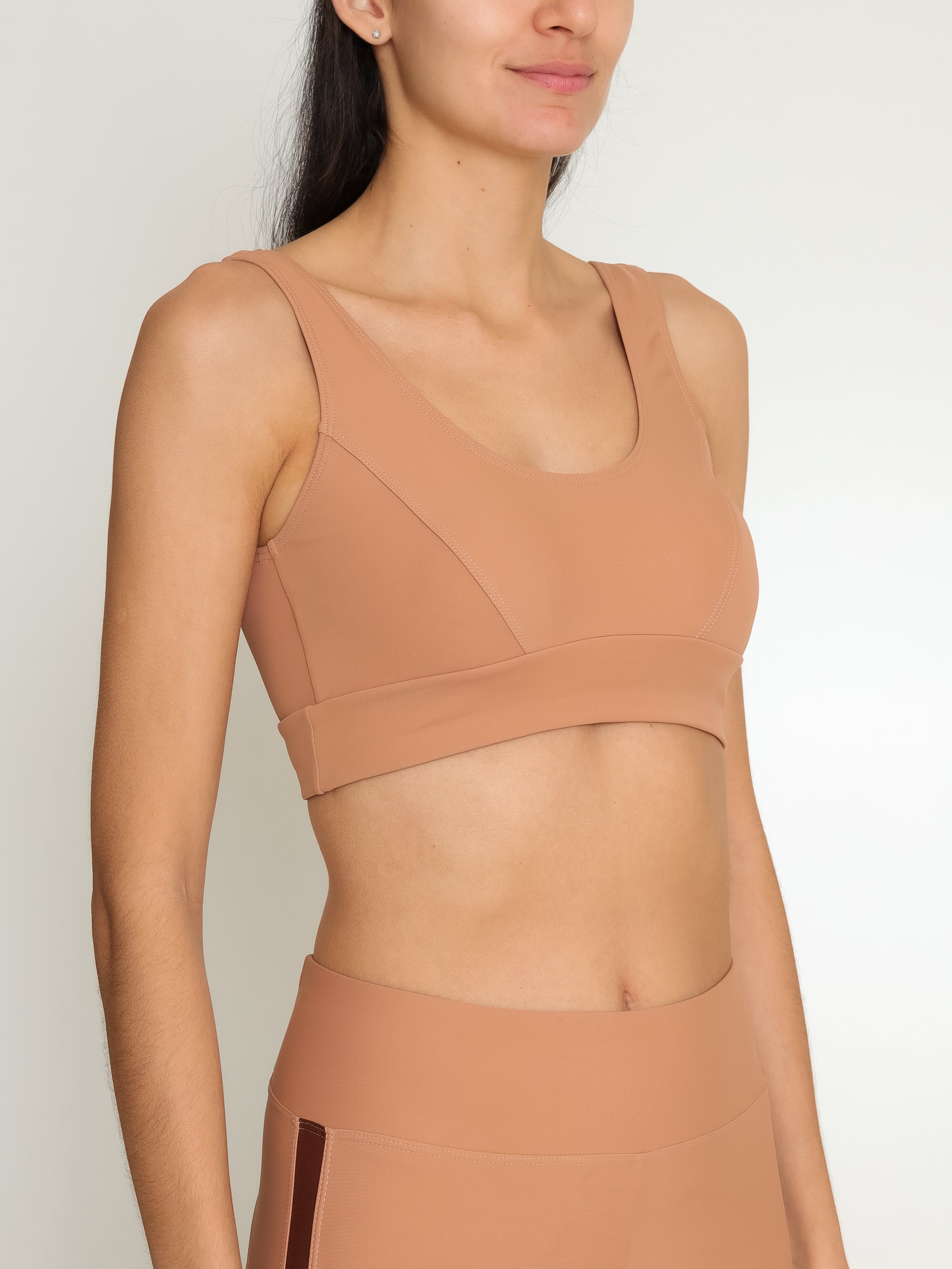 Flow Nude Plain High Support Sports Bra