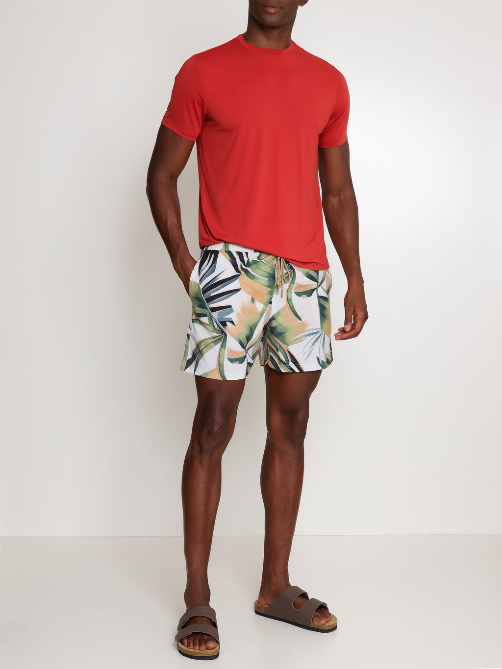 Gil Foliage-Print Swim Shorts