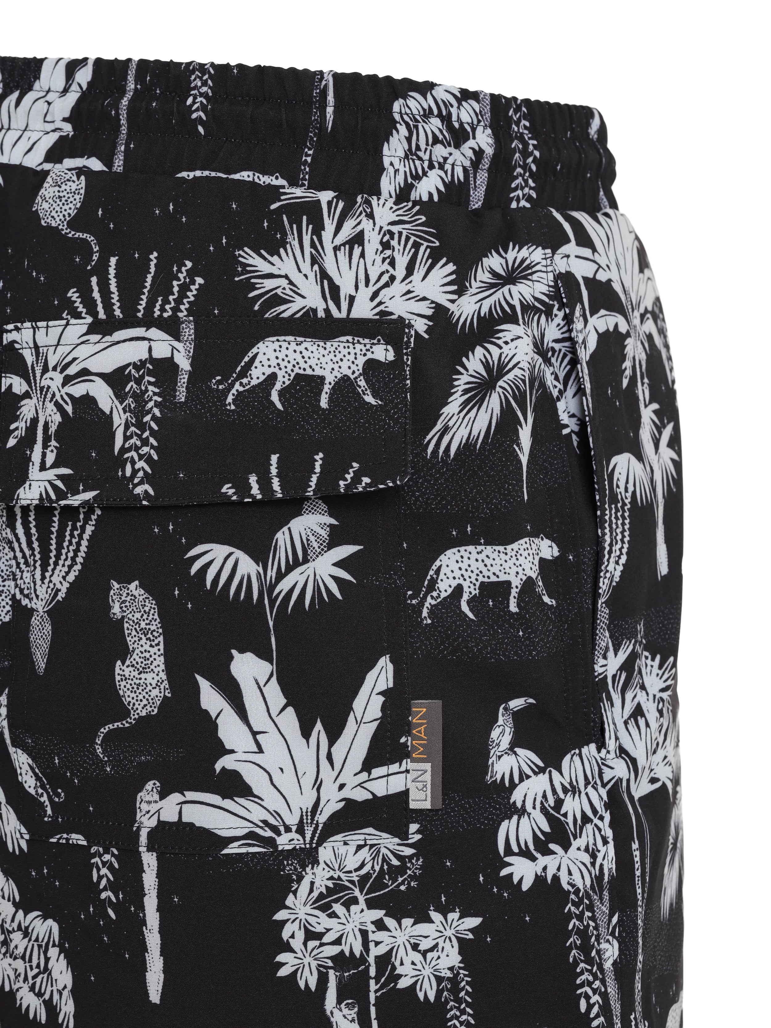 Gil Foliage-Print Swim Shorts