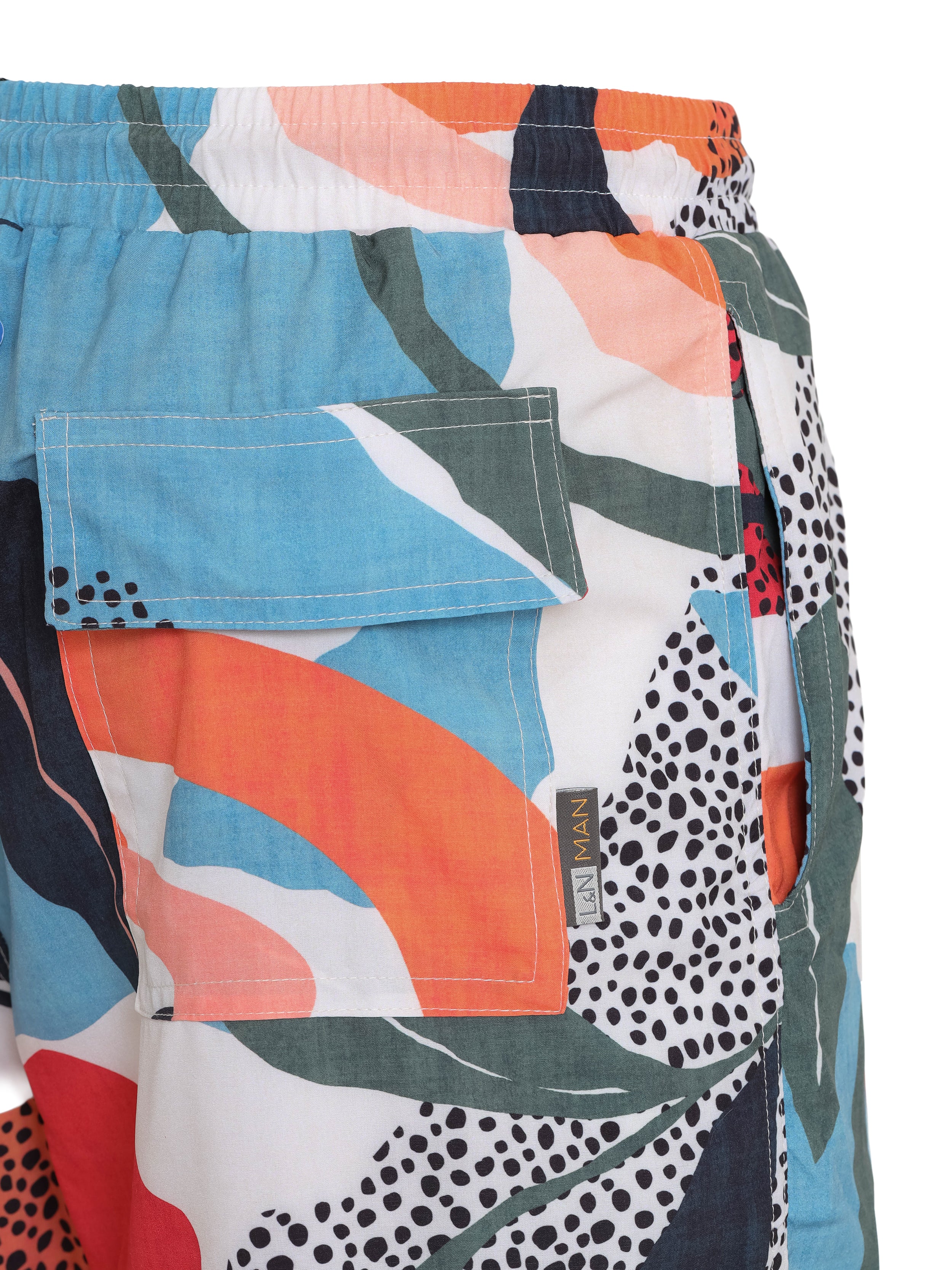 Gil Abstract-Print Swim Shorts