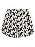 Lee Geometric-Print Striped Shorts Zaya
