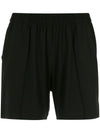 Mimus Black Plain Shorts