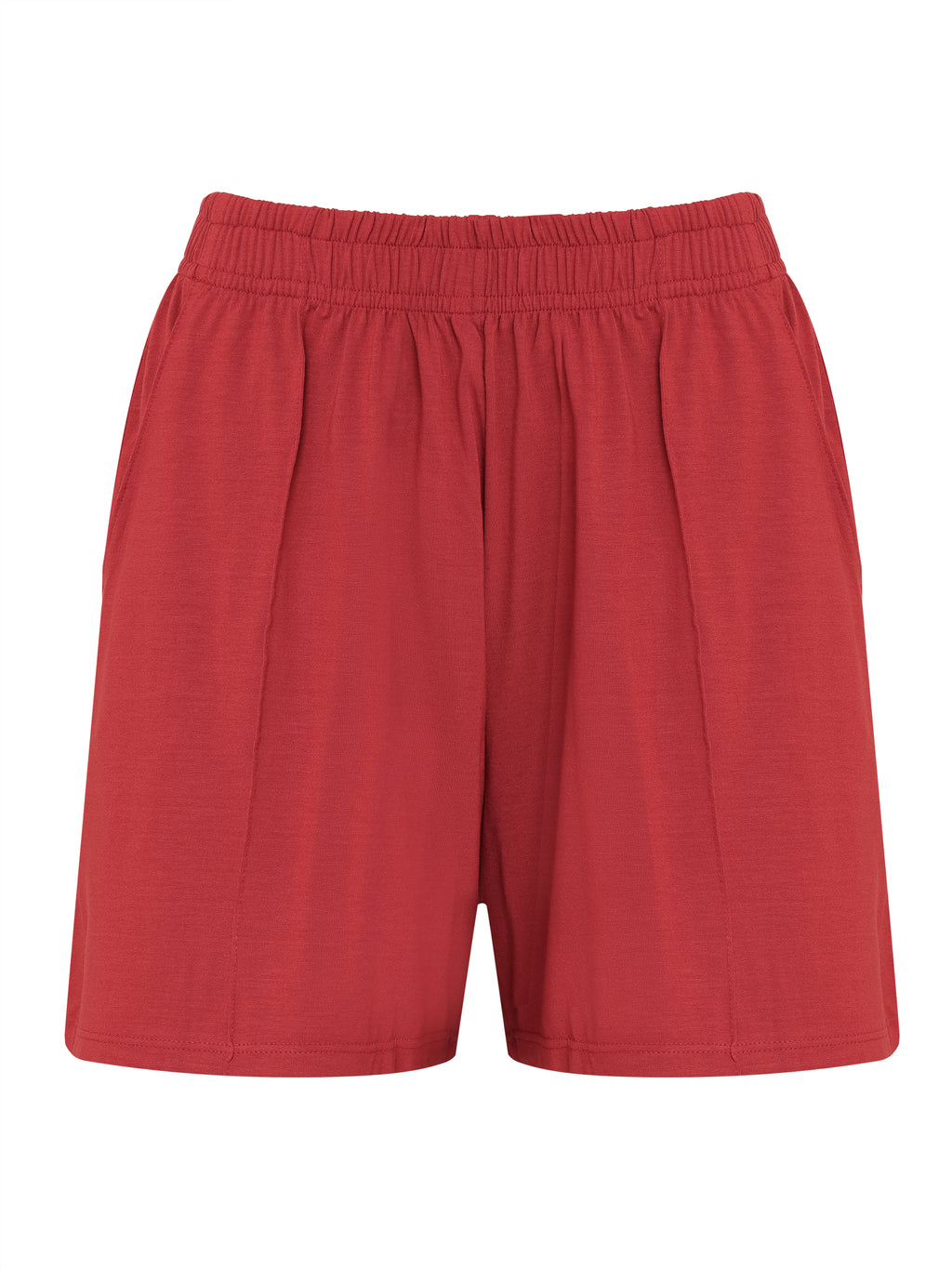 Mimus Tile Red Plain Shorts
