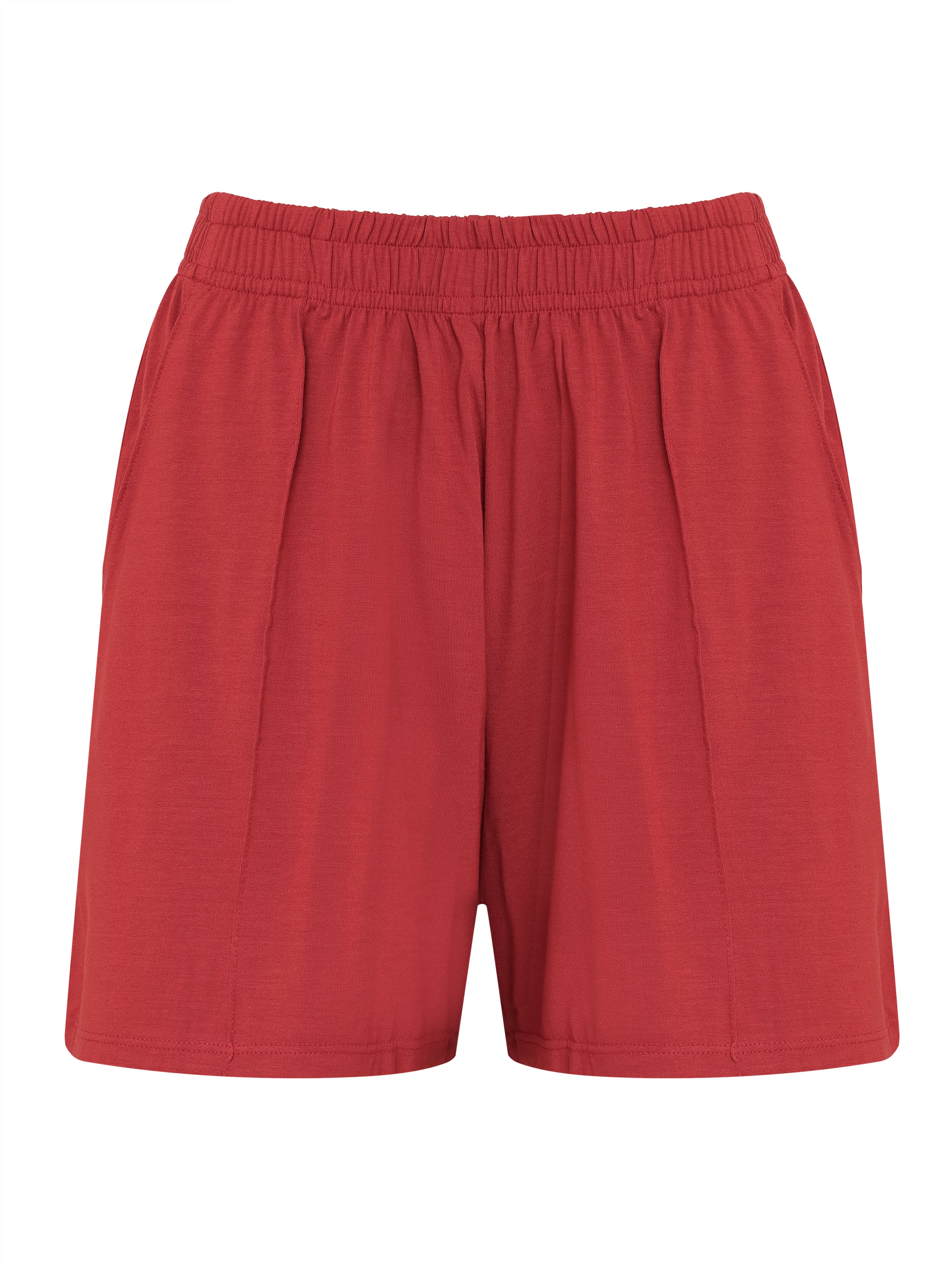 Mimus Tile Red Plain Shorts