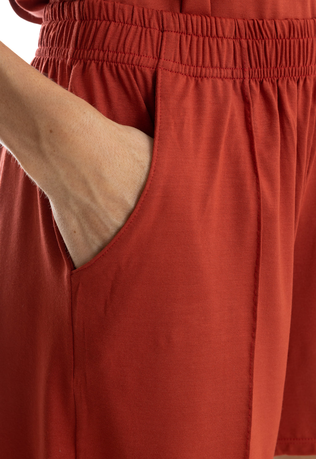 Mimus Tile Red Plain Shorts