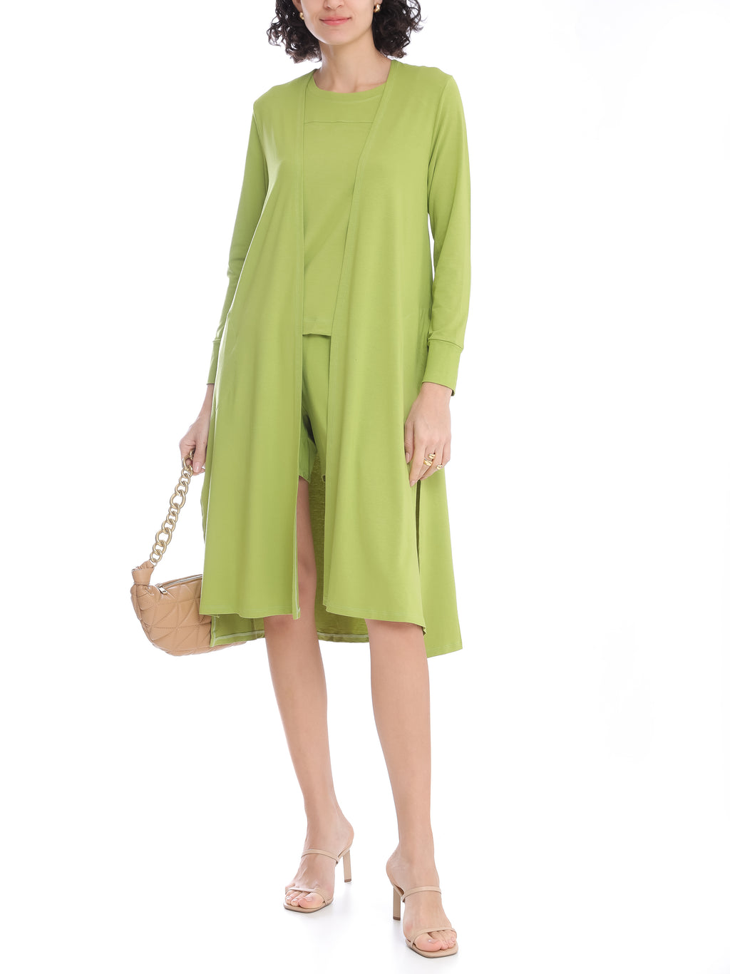 Mimus Green Plain Shorts