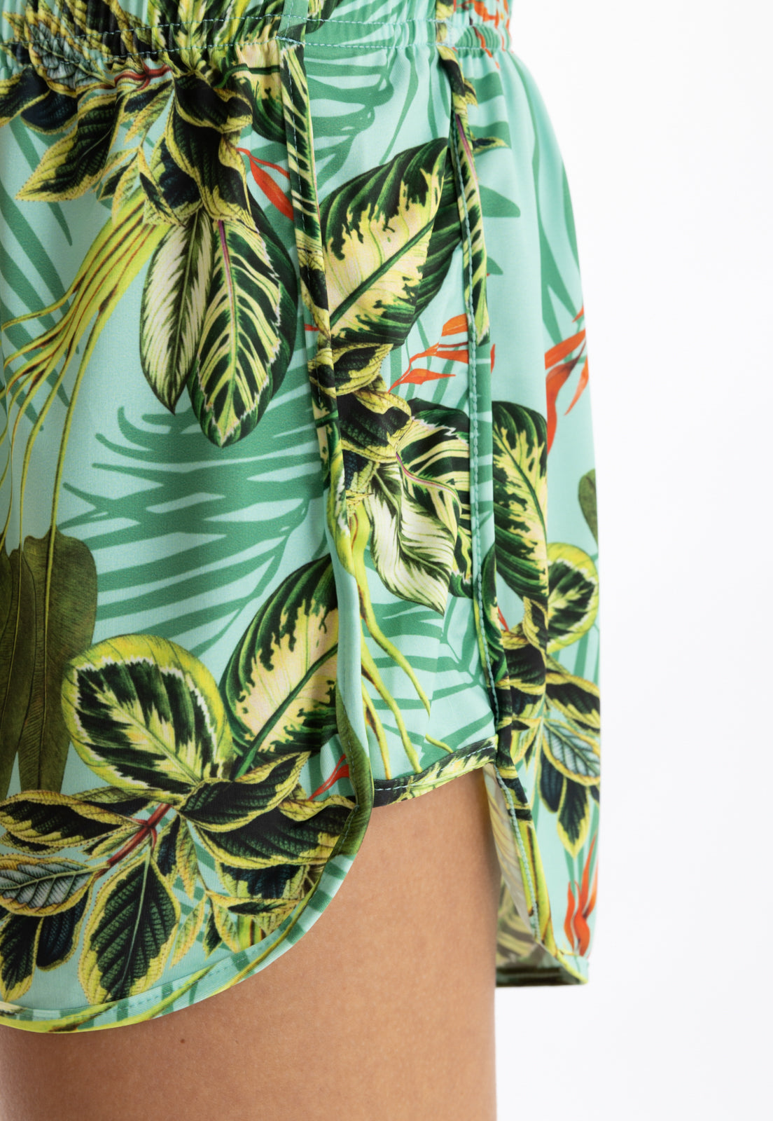 Lee Foliage-Print Striped Shorts Martinica