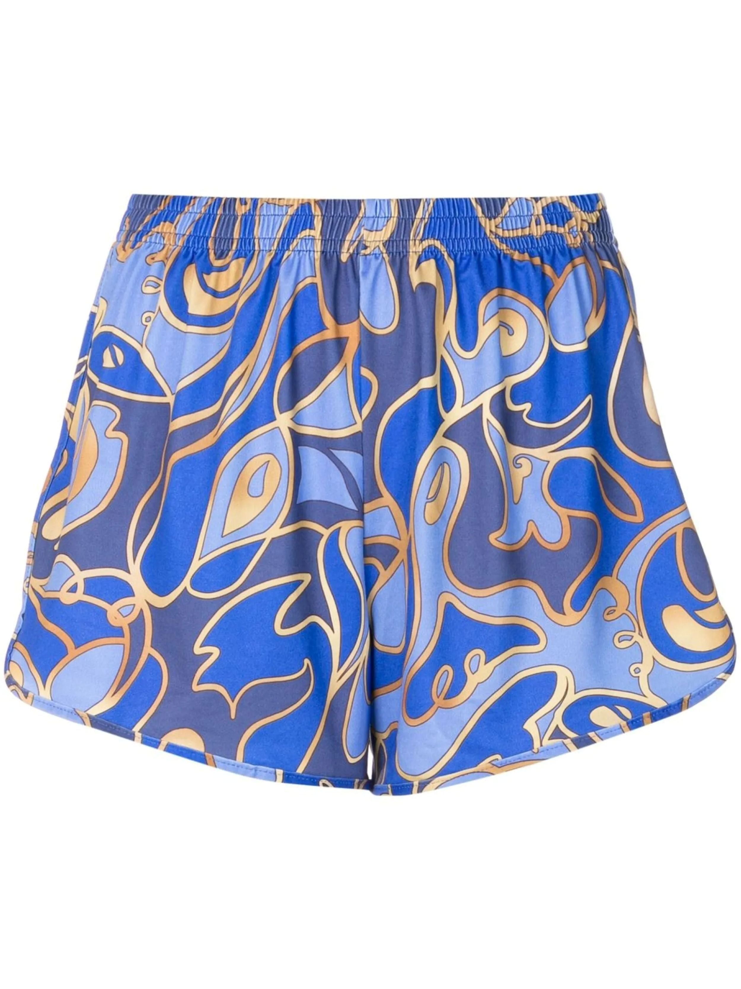 Lee Abstracte-Print Shorts Petrolina