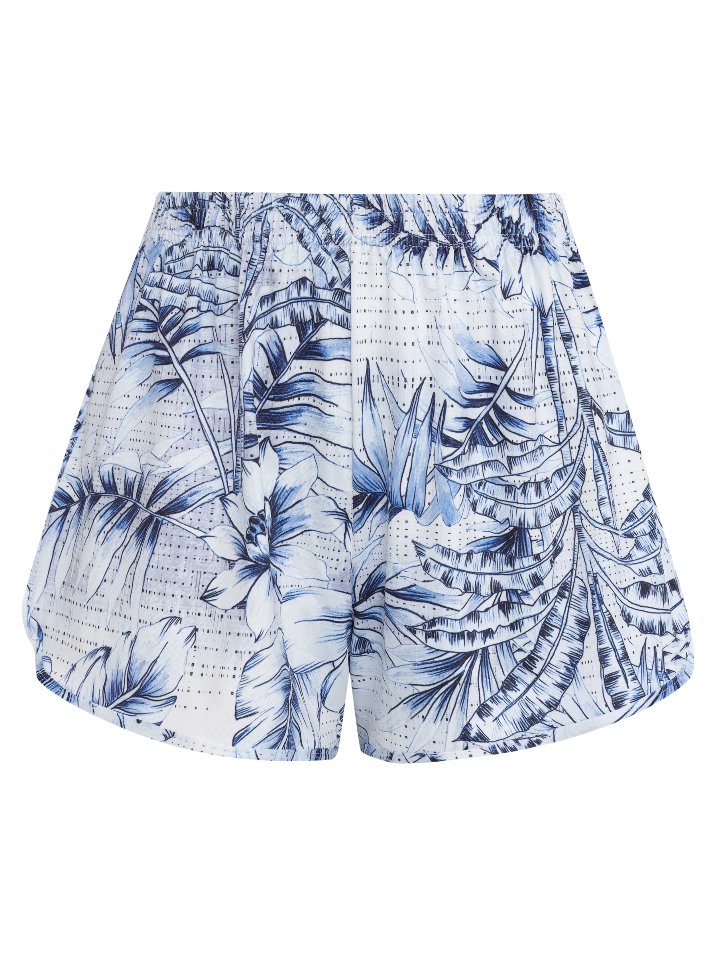 Lee Foliage-Print Striped Shorts Veredas