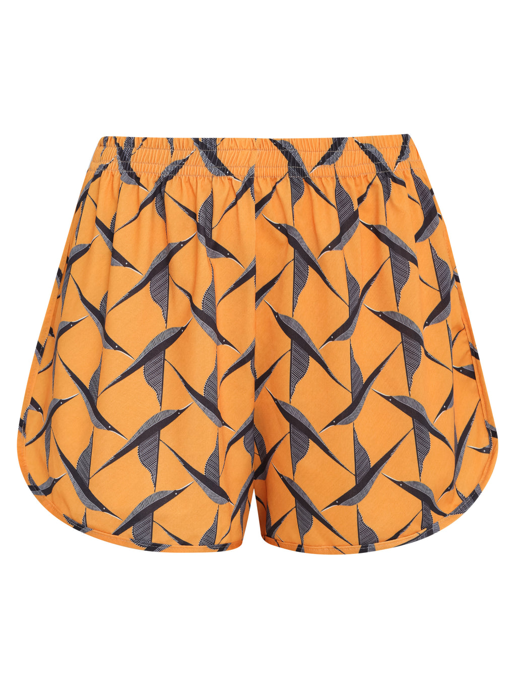 Lee Bird Print Striped Shorts Caatinga