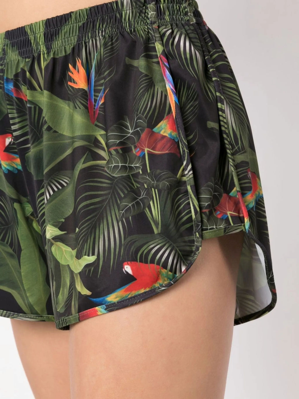 Lee Foliage-Print Striped Shorts Voo Noturno