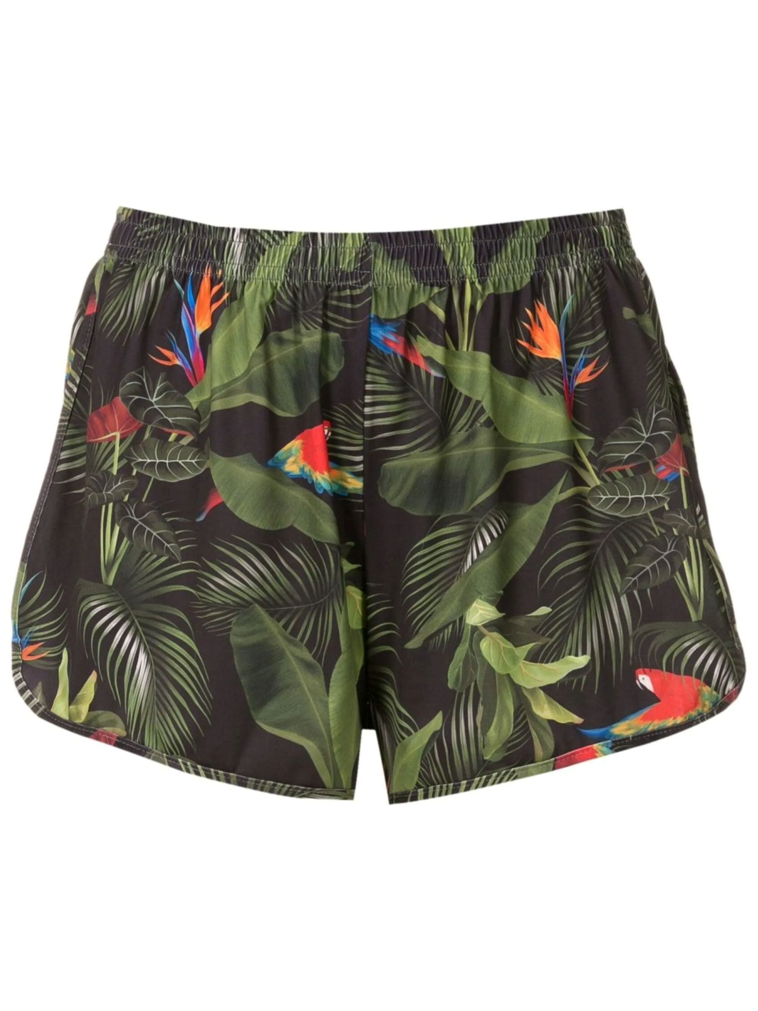 Lee Foliage-Print Striped Shorts Voo Noturno