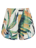 Lee Foliage-Print Striped Shorts Sumatra