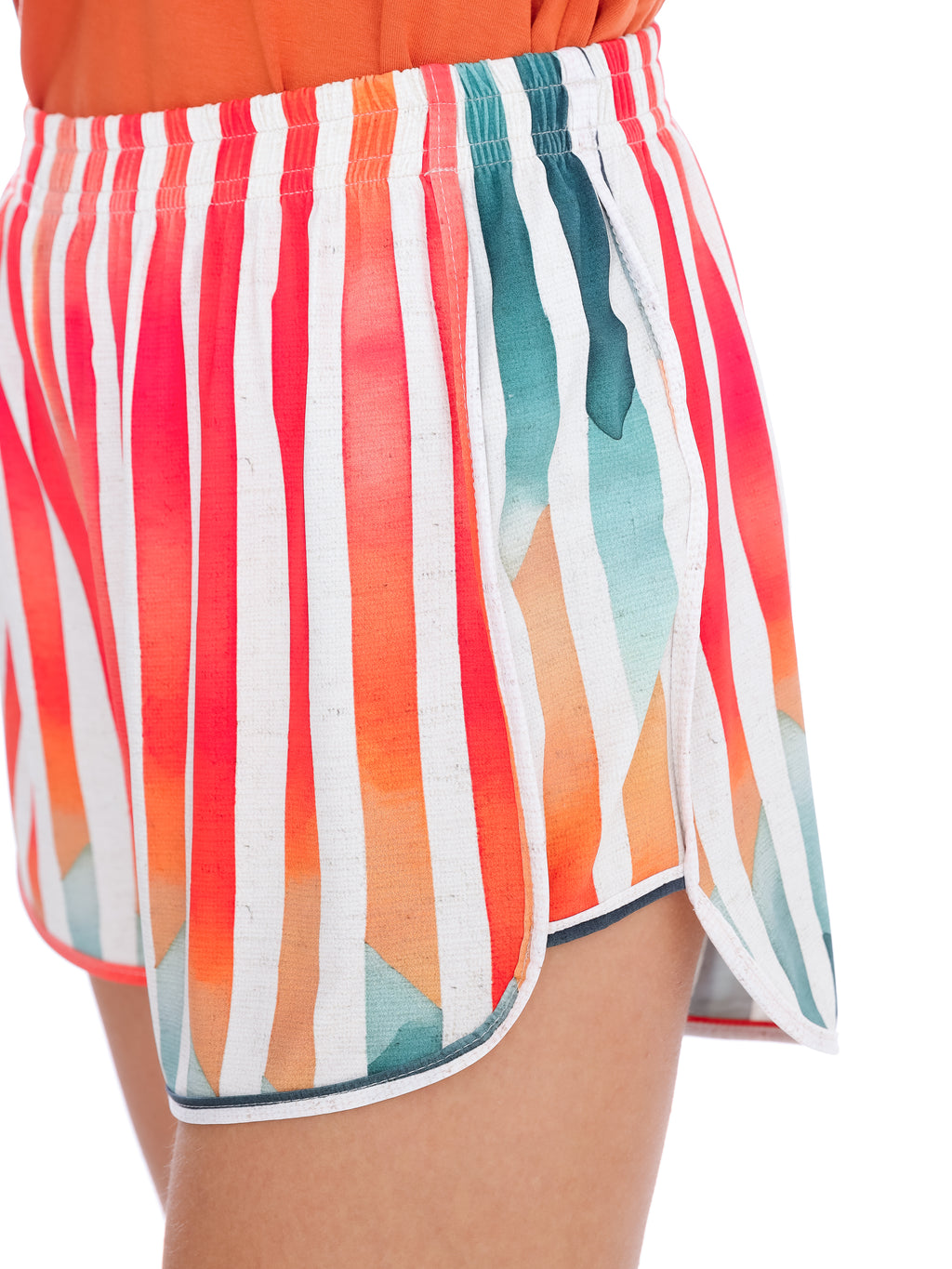 Lee Striped-Print Striped Shorts Singapura