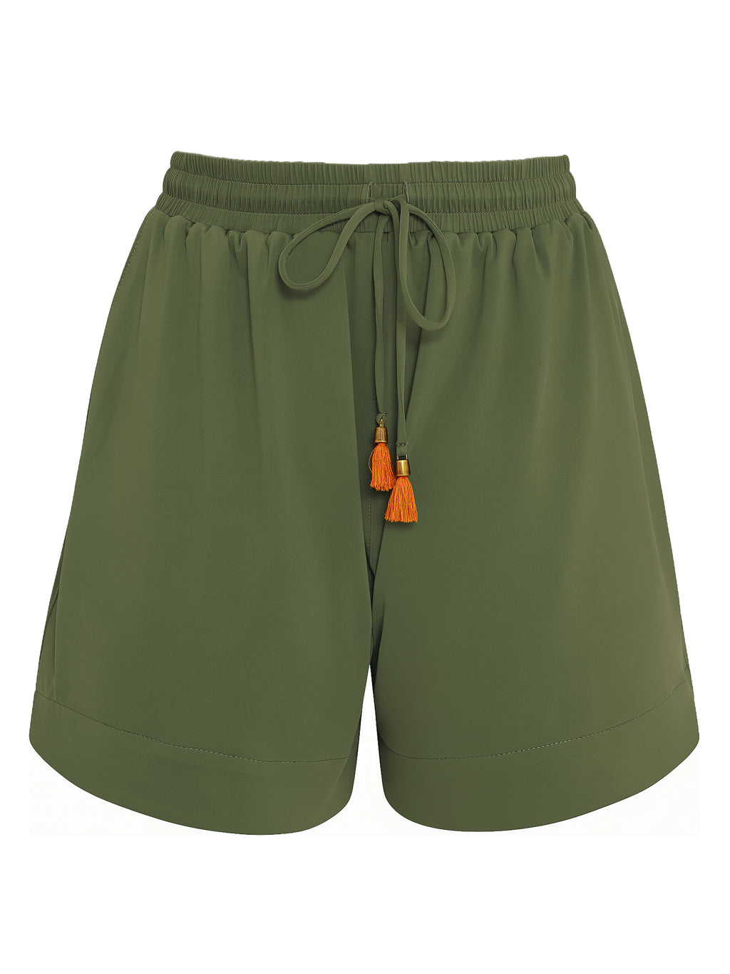 Cannes Green Plain Shorts