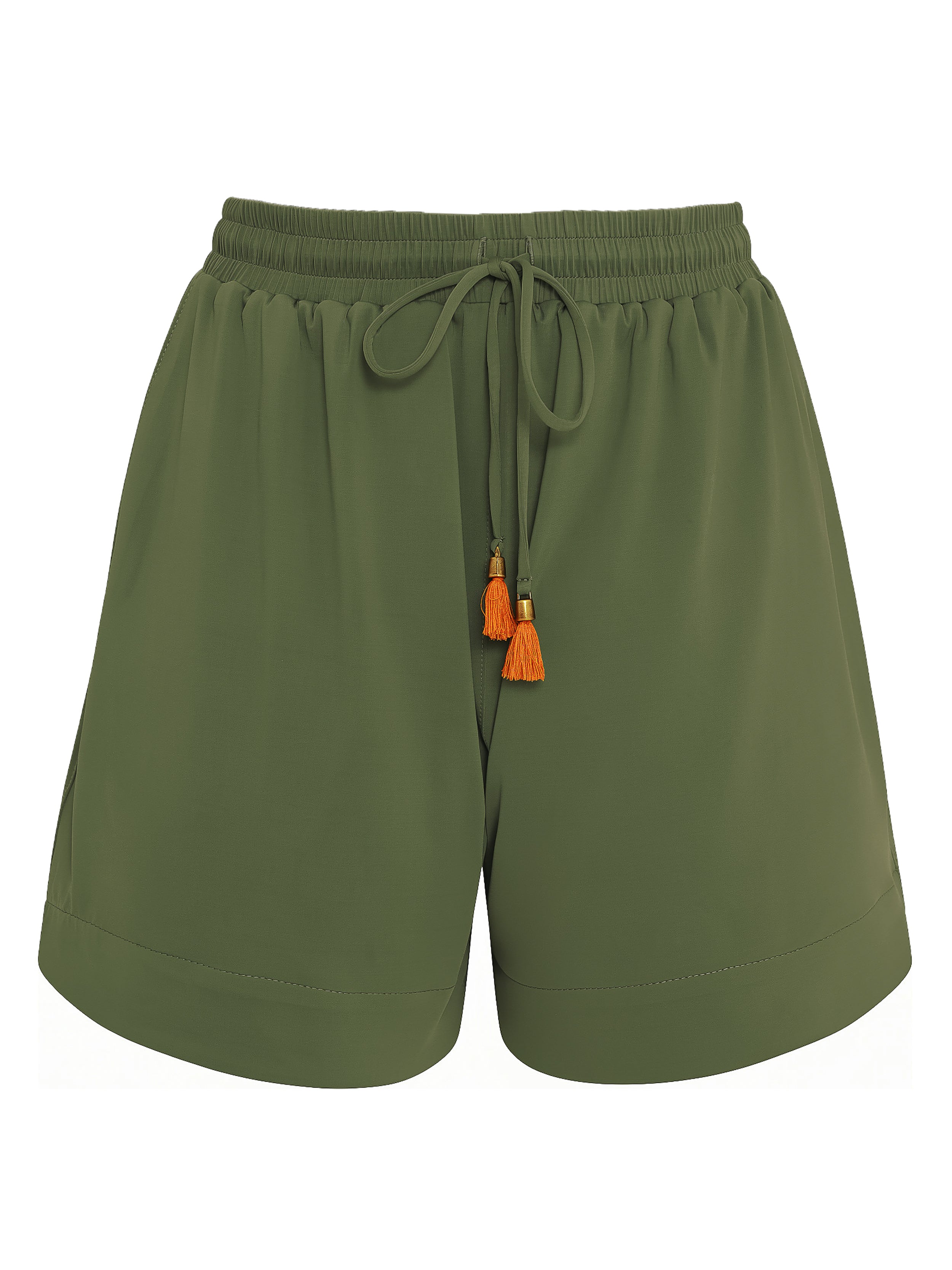 Cannes Green Plain Shorts