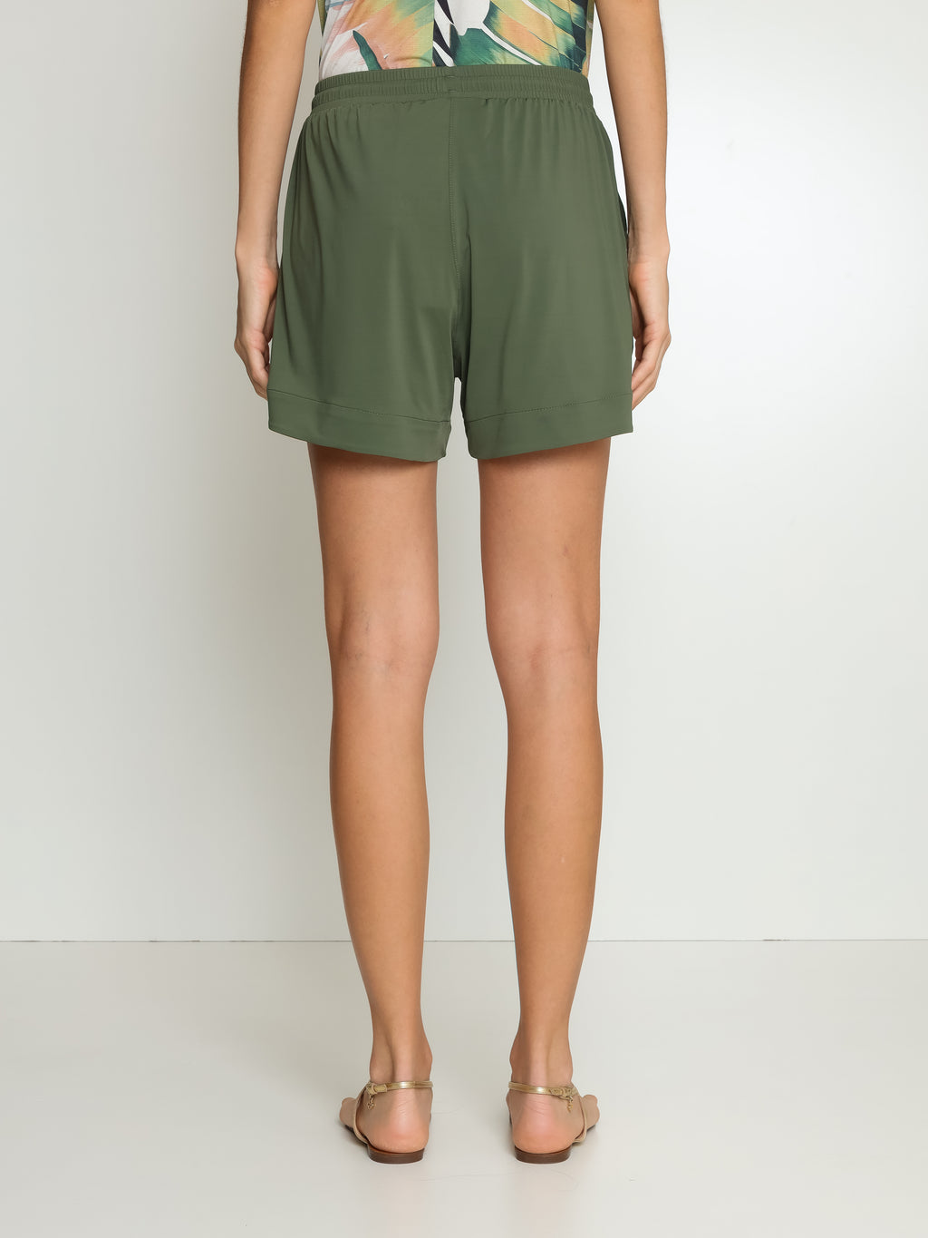 Cannes Green Plain Shorts