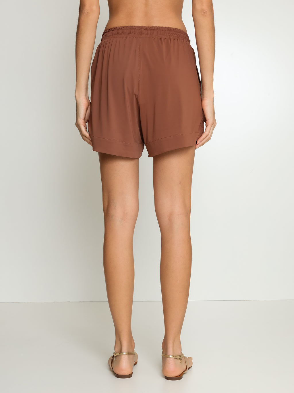 Cannes Brown Plain Shorts