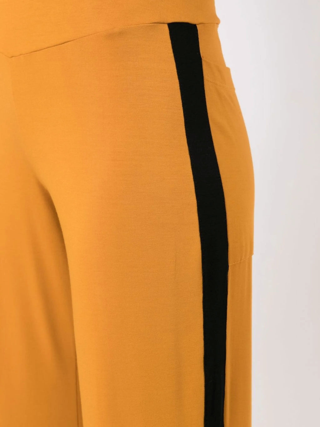 Saira Yellow Mustard Plain Pants With Side Stripes