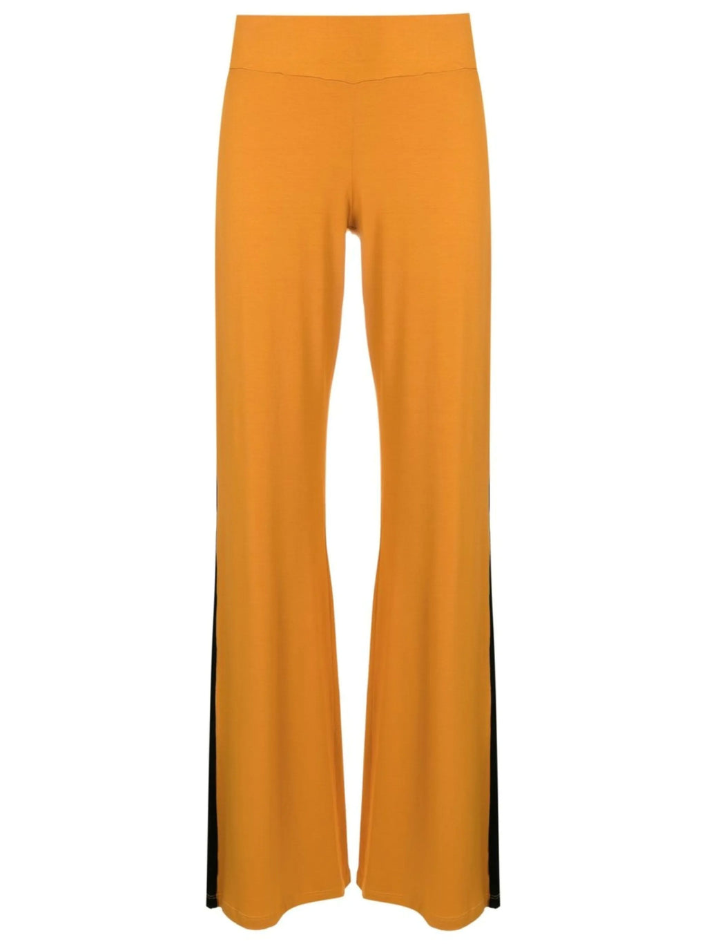 Saira Yellow Mustard Plain Pants With Side Stripes