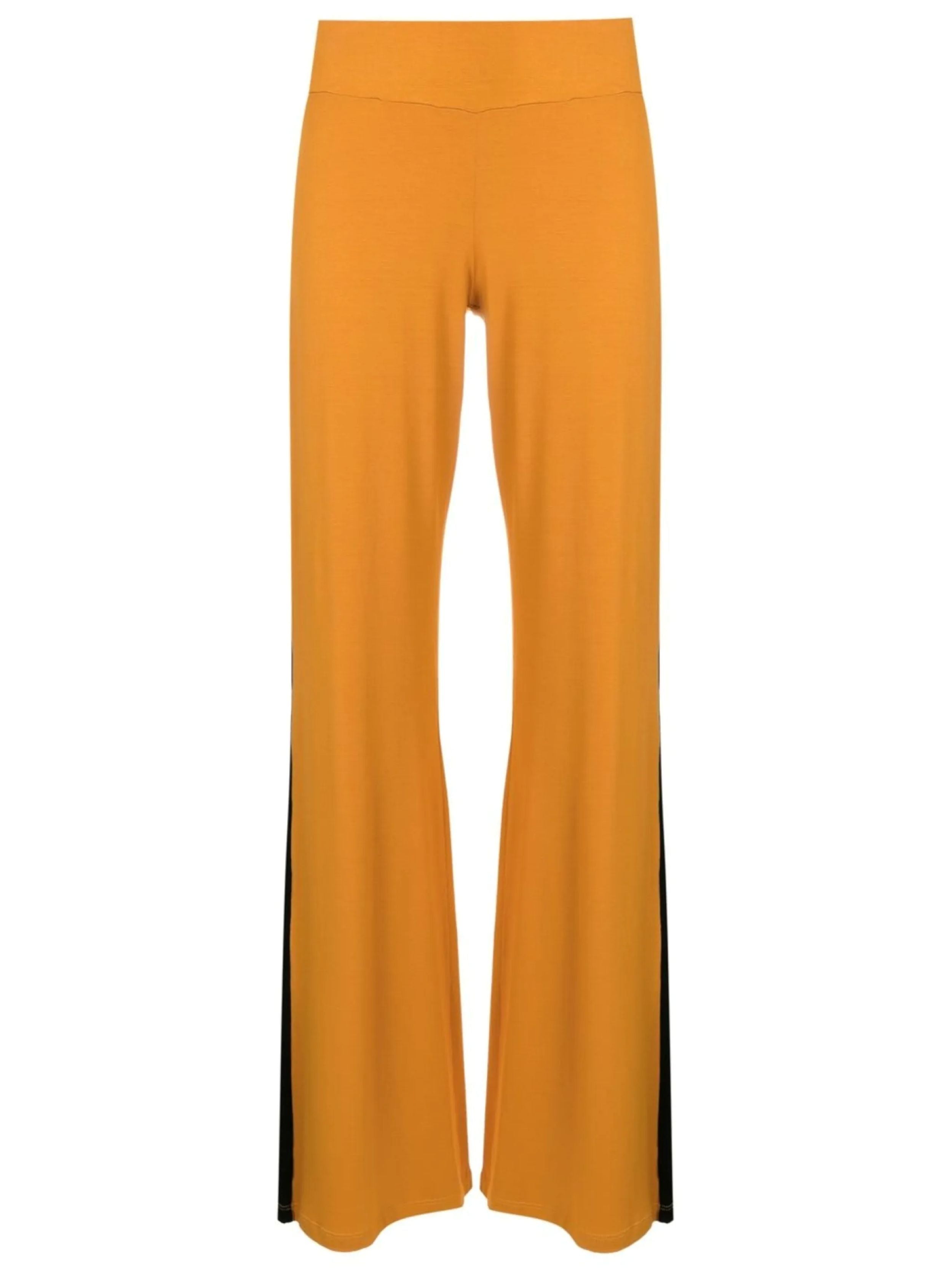 Saira Yellow Mustard Plain Pants With Side Stripes
