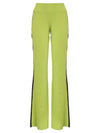 Saira Green Plain Pants With Side Stripes