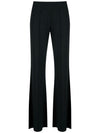 Pelican Black Plain Solid Flare Pants