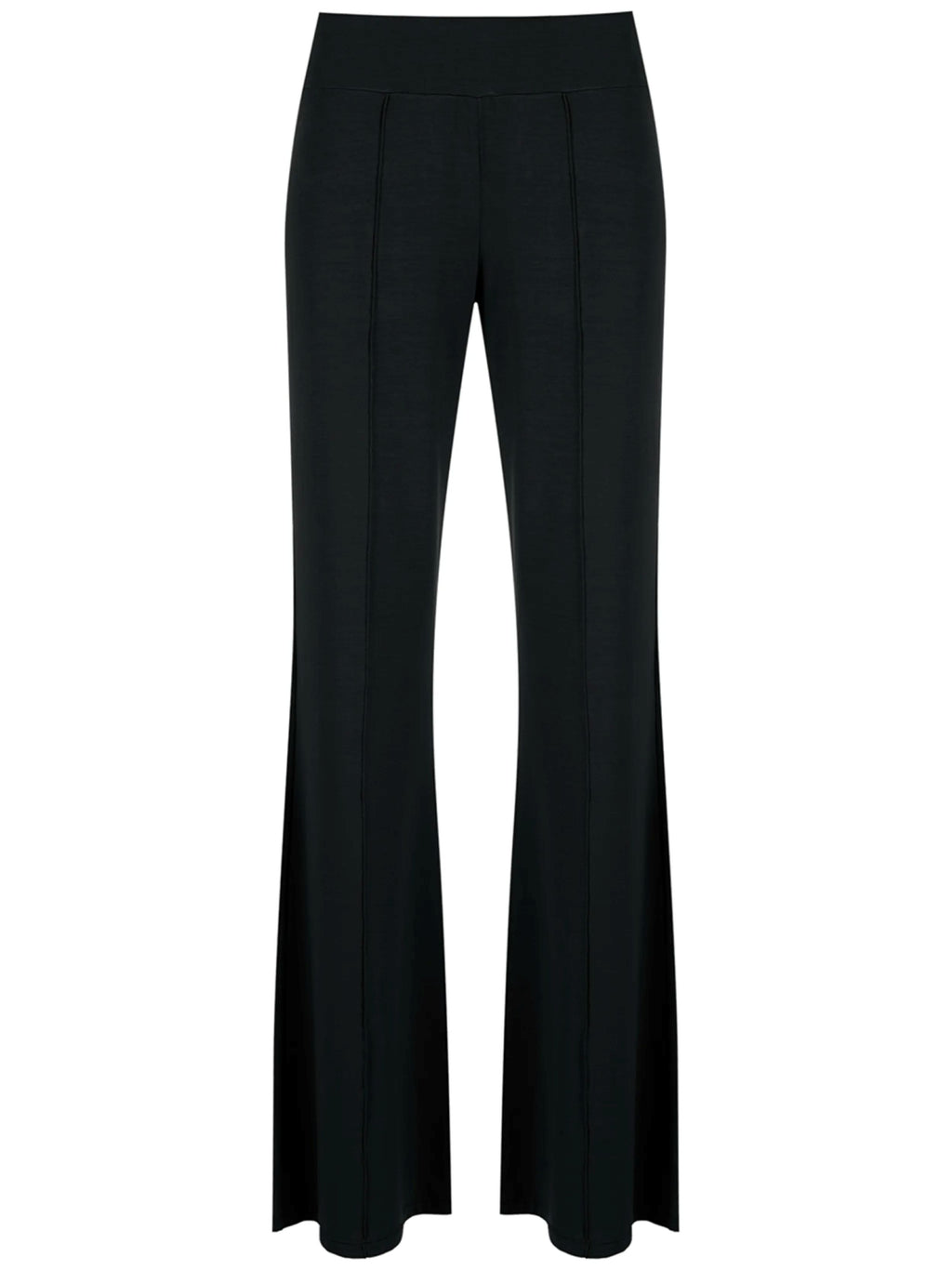 Pelican Black Plain Solid Flare Pants