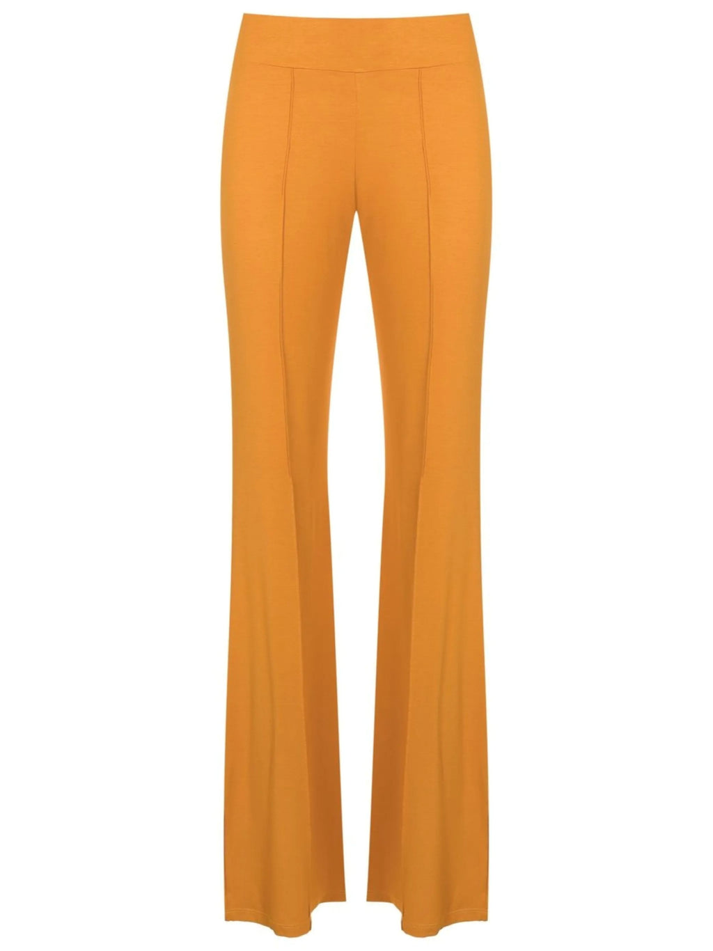 Pelican Mustard Yellow Solid Flare Pants