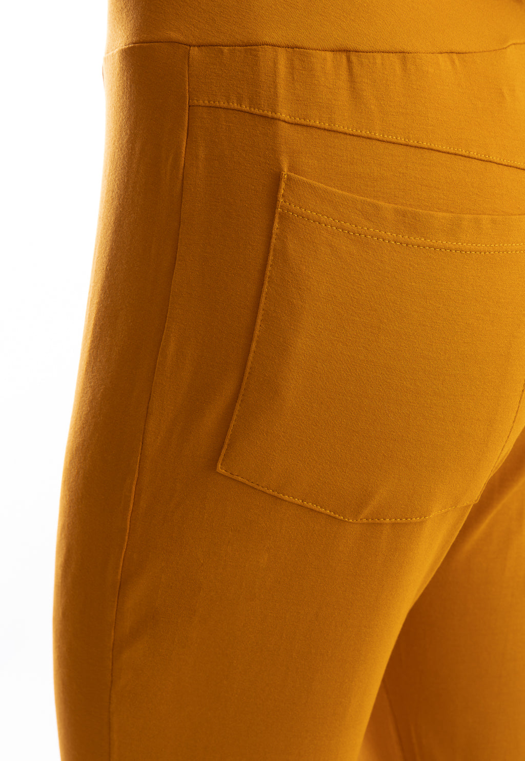 Pelican Mustard Yellow Solid Flare Pants