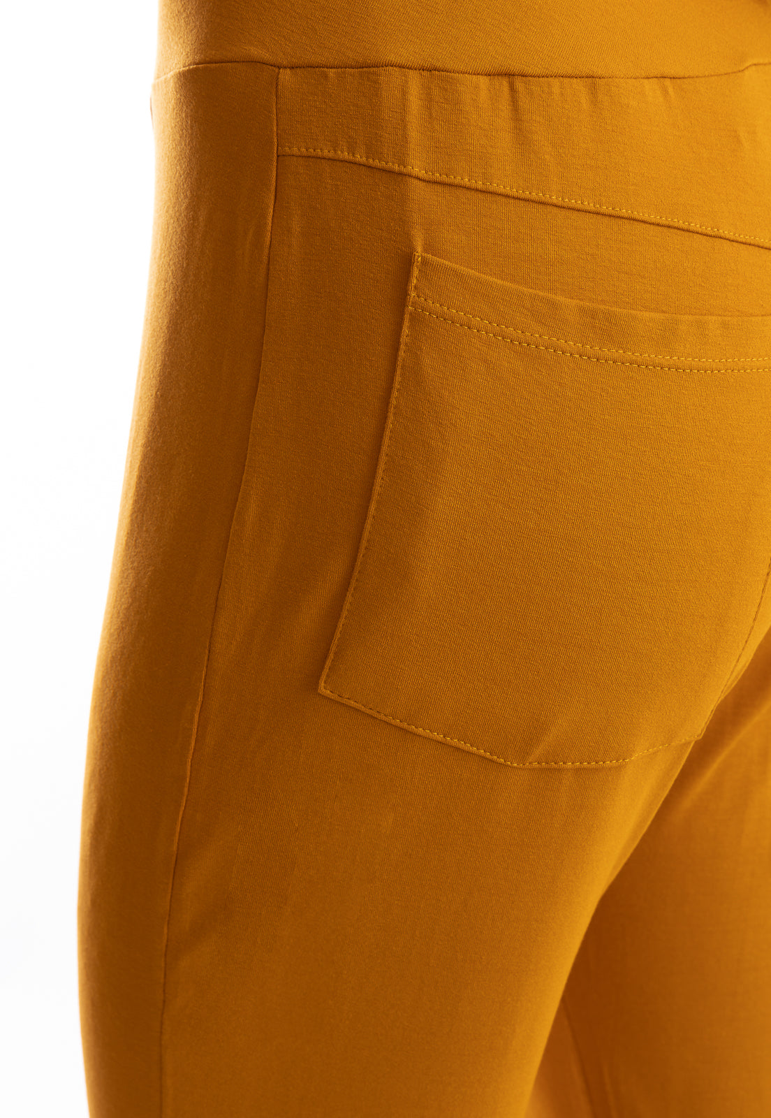 Pelican Mustard Yellow Solid Flare Pants