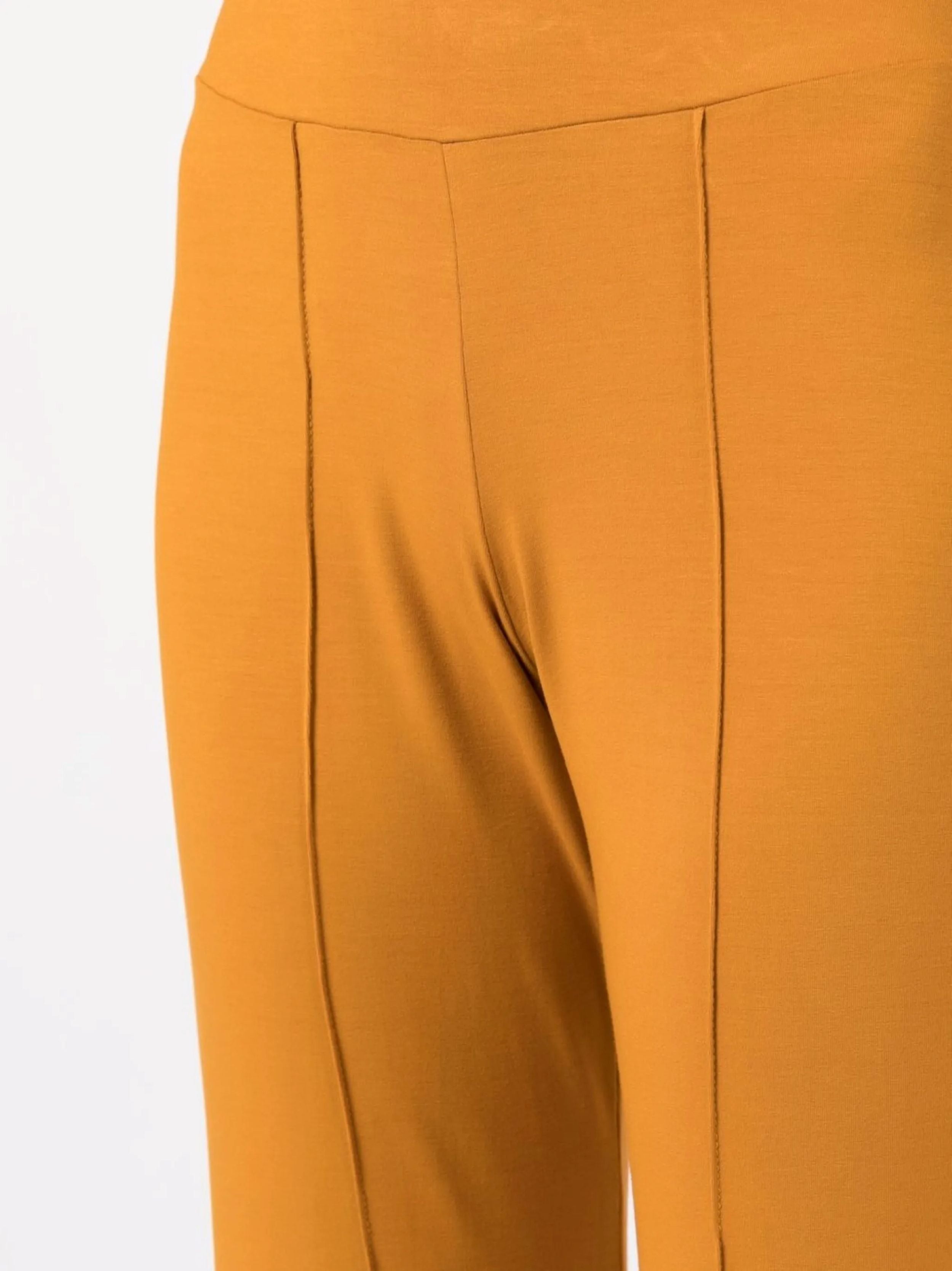 Pelican Mustard Yellow Solid Flare Pants