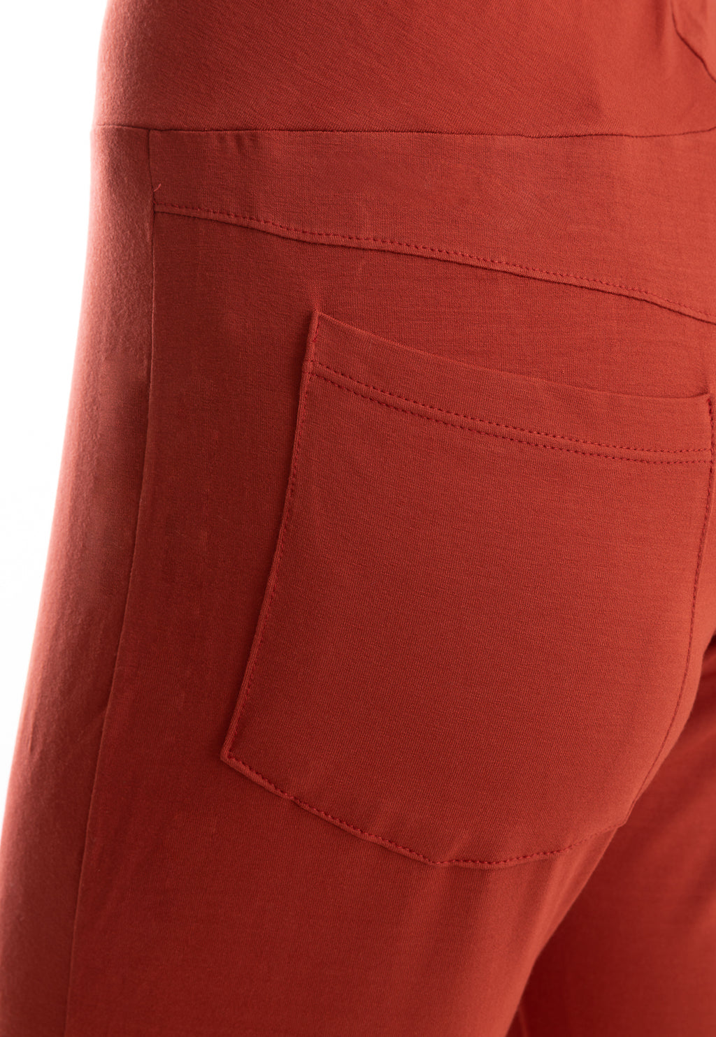 Pelican Red Plain Solid Flare Pants