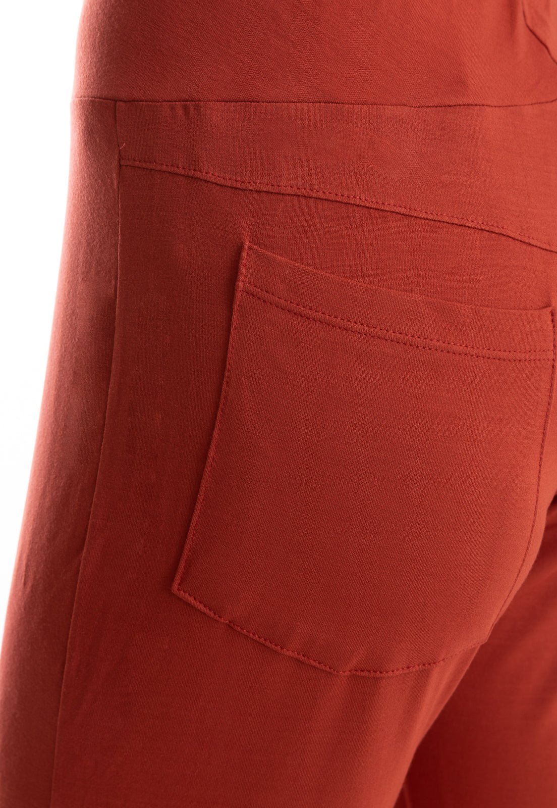 Pelican Red Plain Solid Flare Pants