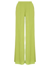 Pelican Green Plain Solid Flare Pants