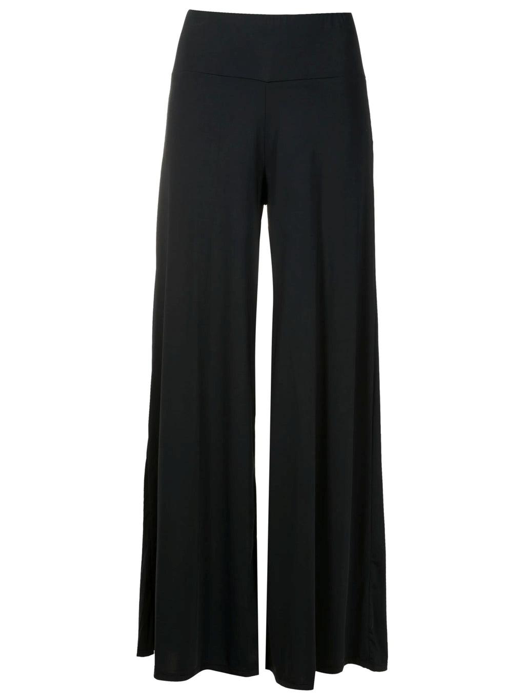 Gardens Black Plain High-Waisted Palazzo Pants