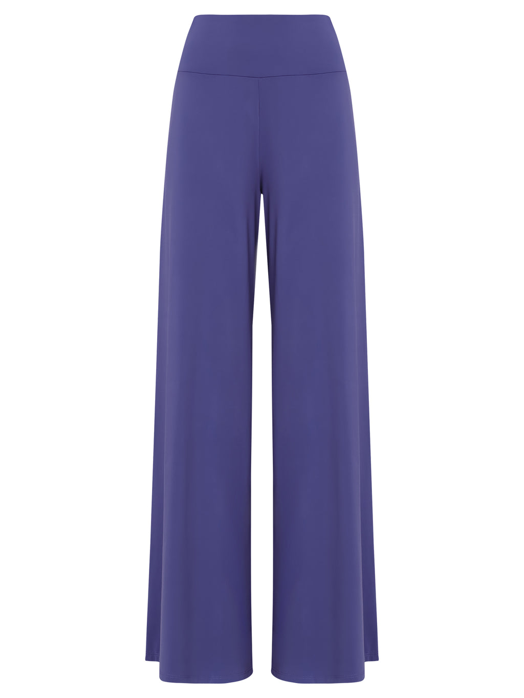 Gardens Purple Plain High-Waisted Palazzo Pants