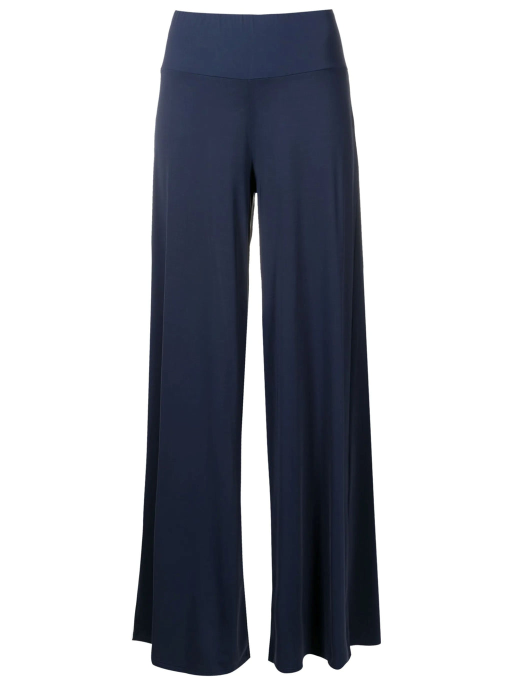 Gardens Blue Plain High-Waisted Palazzo Pants