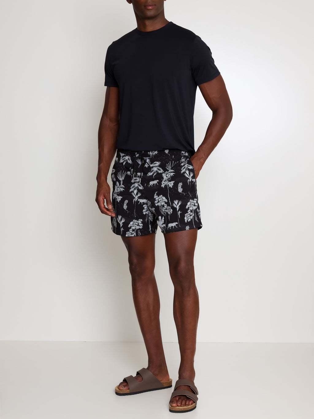 Gil Foliage-Print Swim Shorts
