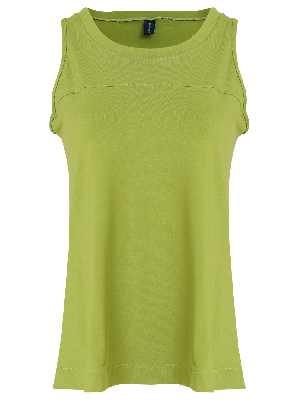 Caubi Green Plain Boat-Neck Blouse